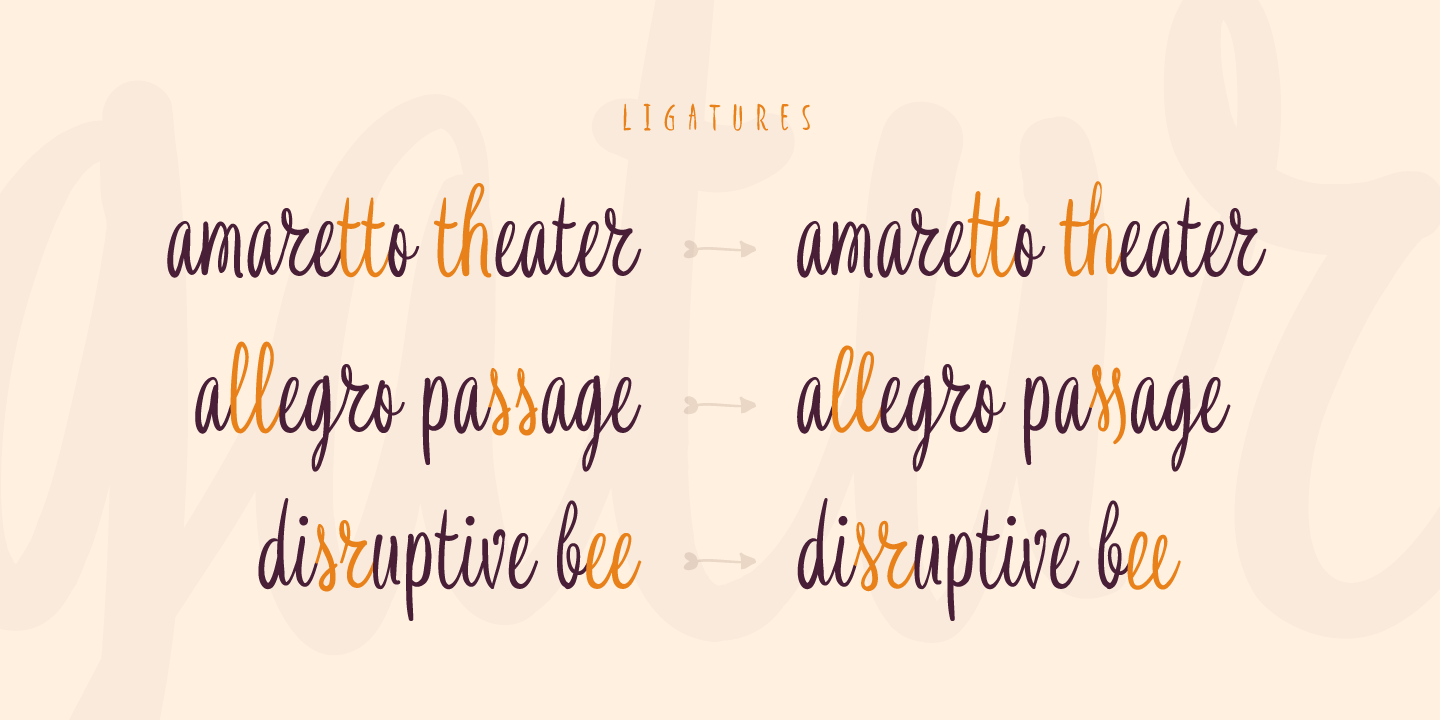 Beispiel einer Maya Script Regular-Schriftart